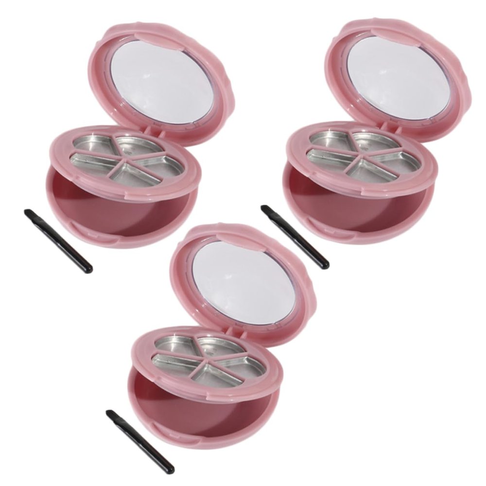 POPETPOP 3pcs Empty Makeup Eyeshadow Palette Lipstick Box Organizer with Mirror
