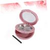 POPETPOP 3pcs Empty Makeup Eyeshadow Palette Lipstick Box Organizer with Mirror view 2