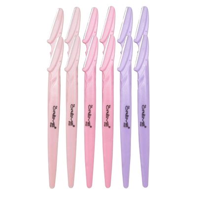 The Crme Shop Flawless Finish Precision Razors | Dermaplaning Tool for Face | Face Razors for Women | Stocking Stuffers for Women (Pack of 12)