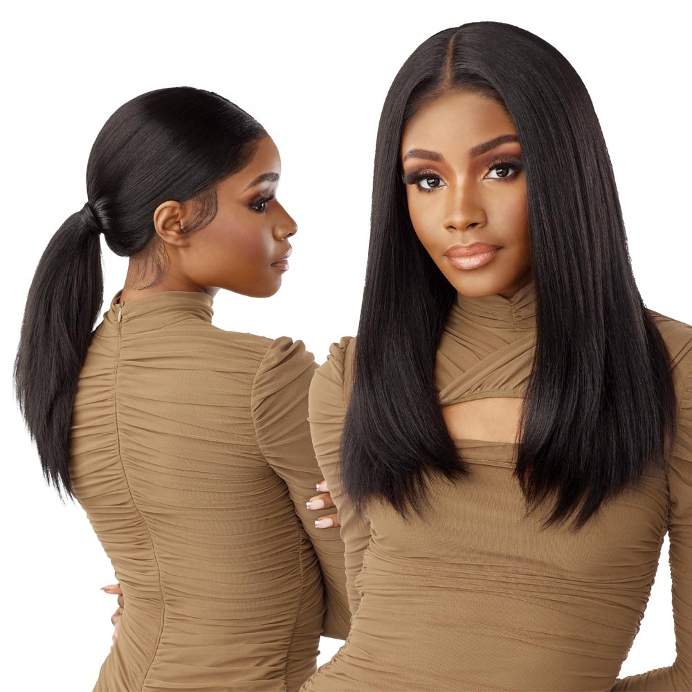 Sensationnel Butta 360 Lace Wigs - Unit 1 Wider Parting 360 Degree Lace Glueless Synthetic Preplucked Hairline (LIGHTASHBROWN)