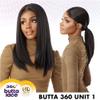 Sensationnel Butta 360 Lace Wigs - Unit 1 Wider Parting 360 Degree Lace Glueless Synthetic Preplucked Hairline (LIGHTASHBROWN) view 2