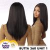 Sensationnel Butta 360 Lace Wigs - Unit 1 Wider Parting 360 Degree Lace Glueless Synthetic Preplucked Hairline (LIGHTASHBROWN) view 3