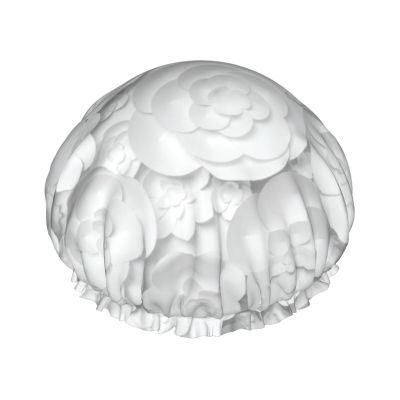 3d Flower Print Double Layer Waterproof Shower Cap, Suitable For All Hair Lengths (10.6 X 4.3 Inches)