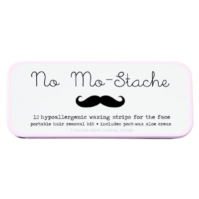 No Mo-Stache Wax Strips for Hair Removal, 12 Count - Hypoallergenic All Skin Types - Facial Hair Removal For Women - Travel Friendly Wax Strips For Lip, Brows, Chin, Face + Post Wax Aloe Cream