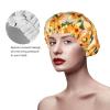 Beautiful Sunflower Print Double Layer Waterproof Shower Cap, Suitable For All Hair Lengths (10.6 X 4.3 Inches) view 4
