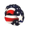 American Flag Stars Stripes Print Double Layer Waterproof Shower Cap, Suitable For All Hair Lengths (10.6 X 4.3 Inches) view 2
