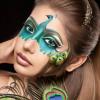 MEICOLY Teal Face Body Paint Stick(1.06 Oz),Cream Blendable Full Body Paint Stick,Peacock Face Paint,Sweatproof Waterproof Face Body Paint Makeup Based Stick for Halloween Special Effects SFX Cosplay view 3