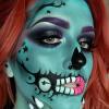MEICOLY Teal Face Body Paint Stick(1.06 Oz),Cream Blendable Full Body Paint Stick,Peacock Face Paint,Sweatproof Waterproof Face Body Paint Makeup Based Stick for Halloween Special Effects SFX Cosplay view 4