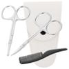 FOMIYES 12pcs Beard Scissors for Men Grooming Kit Set Mustache Trimmer Trimming Scissors Stainless Steel Nose Hair Trimmer Beauty Tool view 1