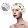 Animal Cartoon Owls Cute Print Double Layer Waterproof Shower Cap, Suitable For All Hair Lengths (10.6 X 4.3 Inches) view 4