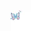 2 Pcs Of Blue Butterfly Temporary Tattoo Stickers Colorful Waterproof And Long-Lasting Female Scar Cover Fresh And Cute Tattoo Sticker Fake Tattoo view 1