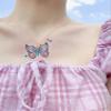 2 Pcs Of Blue Butterfly Temporary Tattoo Stickers Colorful Waterproof And Long-Lasting Female Scar Cover Fresh And Cute Tattoo Sticker Fake Tattoo view 2