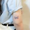 2 Pcs Of Blue Butterfly Temporary Tattoo Stickers Colorful Waterproof And Long-Lasting Female Scar Cover Fresh And Cute Tattoo Sticker Fake Tattoo view 3