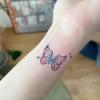 2 Pcs Of Blue Butterfly Temporary Tattoo Stickers Colorful Waterproof And Long-Lasting Female Scar Cover Fresh And Cute Tattoo Sticker Fake Tattoo view 4