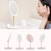 LED Makeup Mirror For Travel,Rechargeable, Folding, Illuminated Mirror,LED Lighted Travel Vanity Makeup Mirror,with Brightness Adjustable, Portable Folding Makeup Mirror, White Make-up mirror with LED view 2