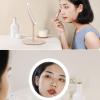 LED Makeup Mirror For Travel,Rechargeable, Folding, Illuminated Mirror,LED Lighted Travel Vanity Makeup Mirror,with Brightness Adjustable, Portable Folding Makeup Mirror, White Make-up mirror with LED view 4