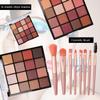 Delymol All in One Makeup Kit for Teen Girls - 2X16 Colors Eyeshadow, Liquid Foundation, Eyeliner Pencils, Contouring Stick, Lip Gloss, Eyebrow Pencils & 8pcs Makeup Brushes (Rainbow) view 3