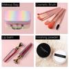 Delymol All in One Makeup Kit for Teen Girls - 2X16 Colors Eyeshadow, Liquid Foundation, Eyeliner Pencils, Contouring Stick, Lip Gloss, Eyebrow Pencils & 8pcs Makeup Brushes (Rainbow) view 4
