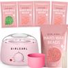 GIRLEARLE Waxing Kit + 2.5lb Rose Wax Beads for Women and Men, Brazilian Bikini Hard Wax for Coarse Hair Full body Legs, Face and Underarms at Home Waxing Beads for Sensitive Skin view 1