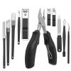 Fingernail and Toenail Nail Clippers for Thick and Ingrown Nails, 11 Pieces Manicure and Pedicure Kits Cutters Care Tools Hand Foot Treatment for Men, Women, and Seniors with Travel Case view 1