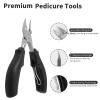 Fingernail and Toenail Nail Clippers for Thick and Ingrown Nails, 11 Pieces Manicure and Pedicure Kits Cutters Care Tools Hand Foot Treatment for Men, Women, and Seniors with Travel Case view 4