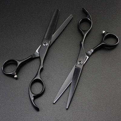 440c Black 6 Inch Hair Salon Scissors Cutting Barber Hair Scissors Thinning Shears Hairdressing Scissors