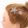 Beavorty 2pcs Elegant Snowflake Hair Clips Rhinestone Bobby Pins for Brides Decorative Accessories for Women Hair Unique Design for Weddings and Special Occasions view 2