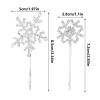 Beavorty 2pcs Elegant Snowflake Hair Clips Rhinestone Bobby Pins for Brides Decorative Accessories for Women Hair Unique Design for Weddings and Special Occasions view 3
