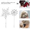 Beavorty 2pcs Elegant Snowflake Hair Clips Rhinestone Bobby Pins for Brides Decorative Accessories for Women Hair Unique Design for Weddings and Special Occasions view 4