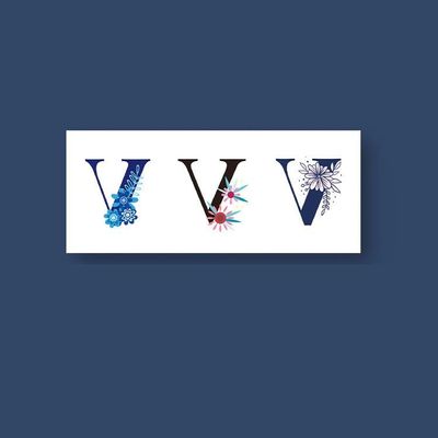 2 Sheets Of English Letters Abcd Flower Art Waterproof And Long-Lasting Temporary Tattoo Stickers Tattoo Sticker Fake Tattoo