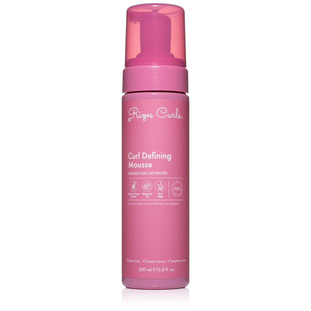 Rizos Curls Curl Defining Mousse  Lightweight Foam for Volume & Hydration  Shine & Definition for Every Curl Pattern: Wavy, Curly, Coily 1a4c Hair Types  Sulfate & Paraben Free