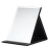 Desk Mirror, Pu Leather Portable Folding Desktop Makeup Mirror With Adjustable Stand For Personal Office Travelling,Table Mirror High Clear Stand Mirror, Compact Travel Mirror, Black Make-up mirror wi view 1