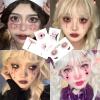 10 Halloween Nurse Makeup Temporary Tattoo Stickers Blush Love Elf Ekg Face Makeup Black Teardrops Tattoo Sticker Fake Tattoo view 2