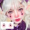 10 Halloween Nurse Makeup Temporary Tattoo Stickers Blush Love Elf Ekg Face Makeup Black Teardrops Tattoo Sticker Fake Tattoo view 4