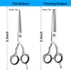 7 pcs Barber and Hairdressing Scissors Professional Barber Scissors Set Black and White Rotating Handle Flat Teeth Scissors Bangs Scissors thinning Scissors Tool Set for Women Men view 2