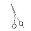 7 pcs Barber and Hairdressing Scissors Professional Barber Scissors Set Black and White Rotating Handle Flat Teeth Scissors Bangs Scissors thinning Scissors Tool Set for Women Men view 4
