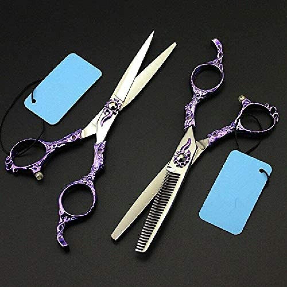 SKipdr Barber Scissors 6 Purple Hair Scissors Cutting Barber Thinning Shears Hairdressing Scissors New