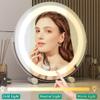 LYZFSY Large Makeup Vanity Mirror with Lights, with Smart Control Touch, 360 Rotation Dimmable 3 Mode Cosmetic Tabletop Mirror for Makeup Desk, for Dressing Table and Bedroom(Black,11.8in) view 2