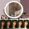LYZFSY Large Makeup Vanity Mirror with Lights, with Smart Control Touch, 360 Rotation Dimmable 3 Mode Cosmetic Tabletop Mirror for Makeup Desk, for Dressing Table and Bedroom(Black,11.8in) view 3