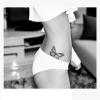 Cover Temporary Tattoo Sticker Waterproof Long-Lasting Female Black And White Butterfly Literary Girl Clavicle Arm Tattoo Sticker Fake Tattoo view 4