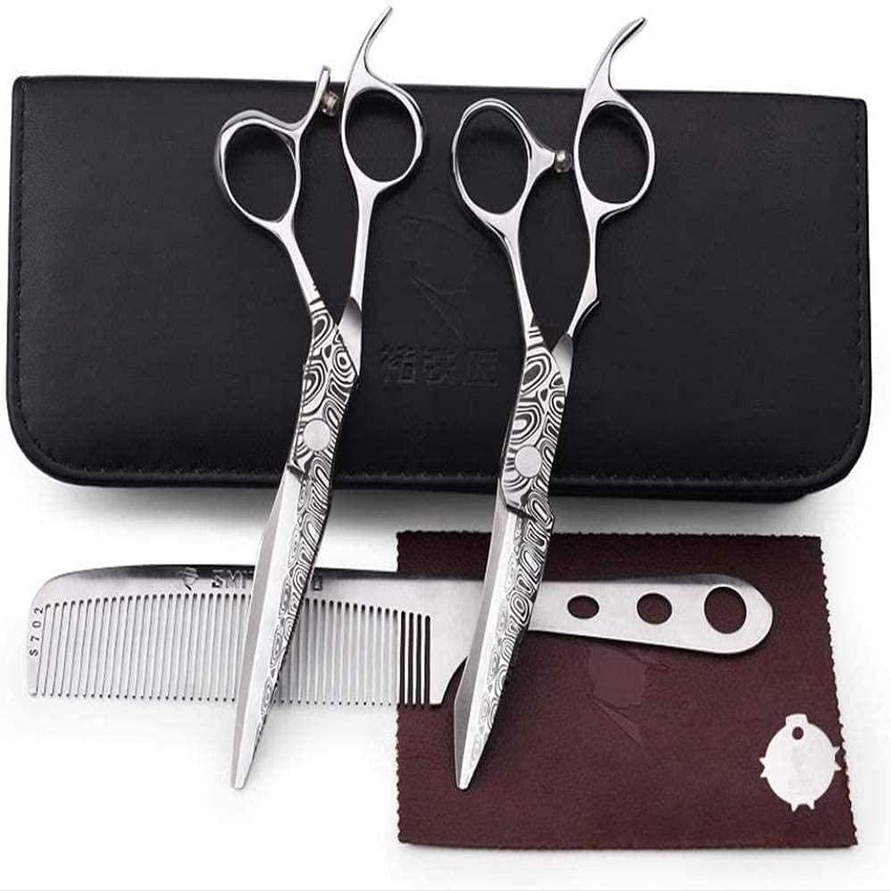 2 X Professional Premium Thinning Hair Scissors 6 Inches Extra Sharp Modeling Scissors Hairdressing Scissors for Thin Hair and Modeling Thin