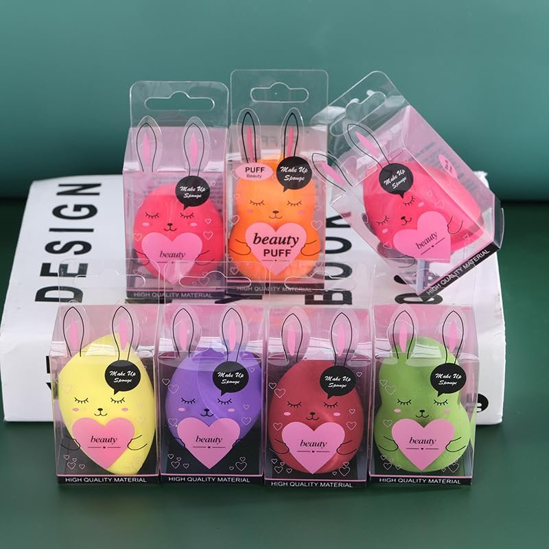 Makeup Sponge, Set Beauty Mixer, Wet and Dry Makeup Sponge, For, Powder, Cream, Multi Shape Foundation Make-up Makeup Tools, Makeup Egg Set (7 Pieces, Color)