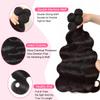 12A Human Hair Bundles 24 26 28Inch Body Wave Bundles Human Hair 100% Unprocessed Brazilian Virgin Hair 3 Bundles Human Hair Weft Weave Natural Black Color view 2