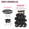 12A Human Hair Bundles 24 26 28Inch Body Wave Bundles Human Hair 100% Unprocessed Brazilian Virgin Hair 3 Bundles Human Hair Weft Weave Natural Black Color view 3