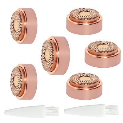 Facial Hair Remover Replacement Heads - Gen 2 Compatible with Finishing Touch Flawless Hair Remover Tool for Women Easy Facial Hair Removal (Generation 2 Double Halo, 6pack)