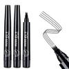 3D Waterproof Microblading Eyebrow Pen - 3Pcs New Magic Eyebrow Pencil, Waterproof Microblading Eyebrow Pencil Contouring Pen, 4 Tipped Precise Eyebrow Contouring Pen (Black) view 1