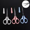 Makeup Scissors 3PCS Straight Curved Scissors Stainless Steel Cut Round Head Scissors Manual Eyebrow Double Eyelid Sticker Scissors Beauty Tools view 2