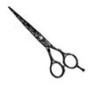 10 Pcs professioinal Black Background Printed Hair Cutting Scissors kit Bamboo Handle with Flat Scissor Teeth Scissors Thinning and Cutting Hair Scissors Home Hairdressing Scissors view 4