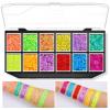 Layhou Solid sequins large capacity Makeup palette stage makeup glitter gel body painting eyeshadow view 1