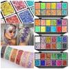 Layhou Solid sequins large capacity Makeup palette stage makeup glitter gel body painting eyeshadow view 3